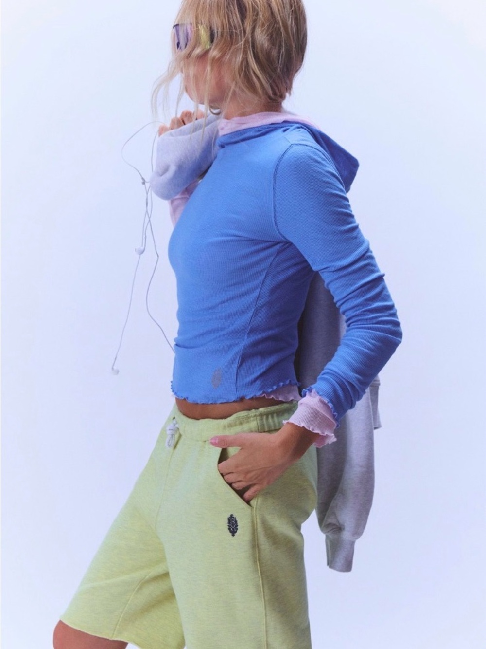Free People Breathe Easy Layer. NWT. Riviera blue - Picture 6 of 7